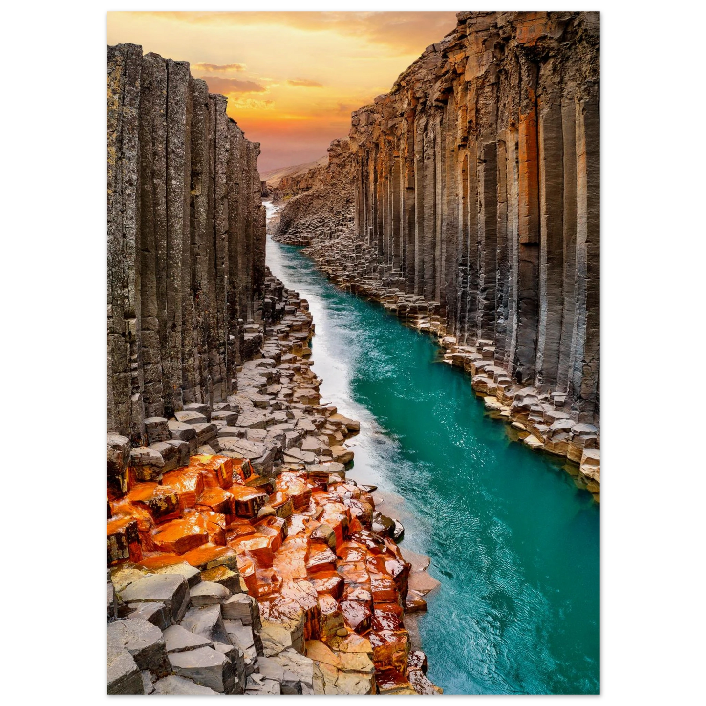 Iceland Rock Walls Poster 13x18 cm 5x7″ No Border