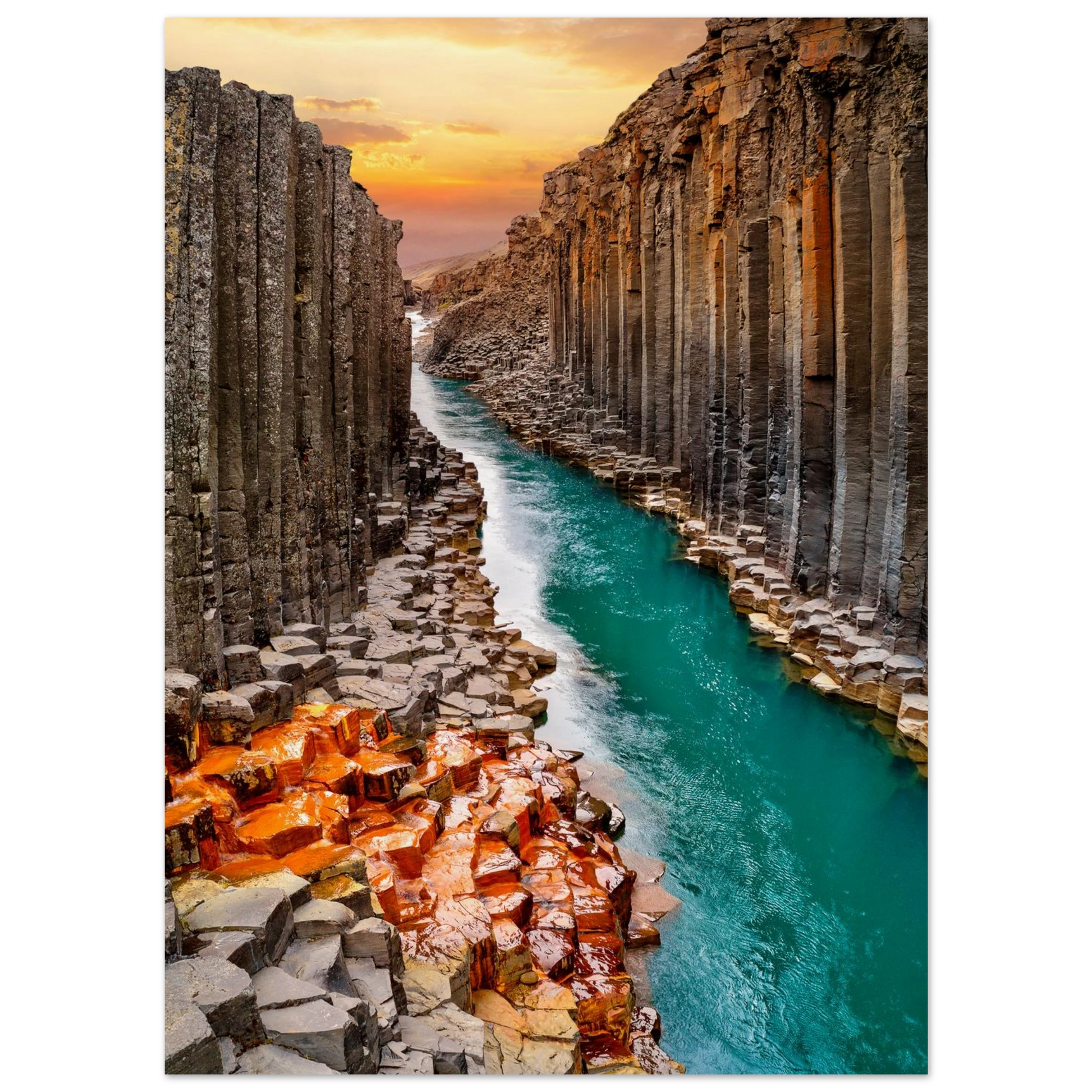 Iceland Rock Walls Poster 13x18 cm 5x7″ No Border