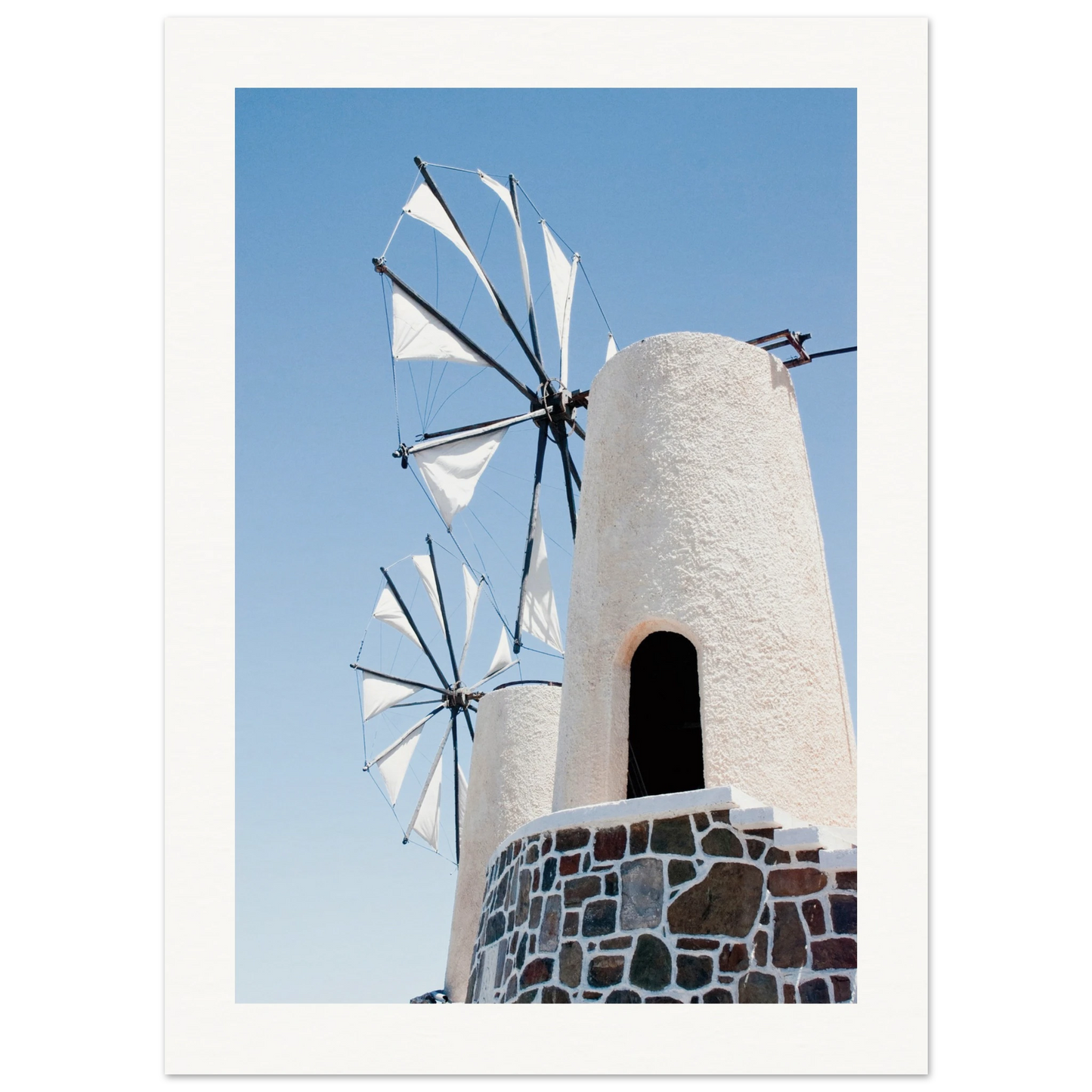 Mykonos Windmill Poster 13x18 cm 5x7″ Border