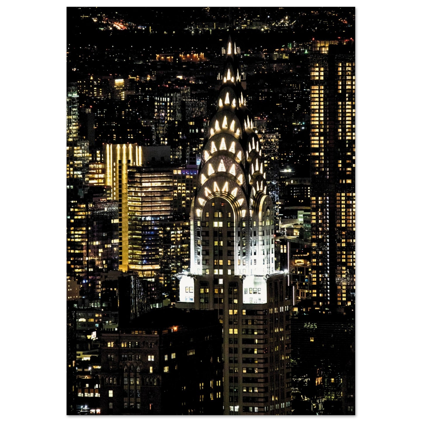 New York at Night Poster A4 (21x29.7 cm) No Border