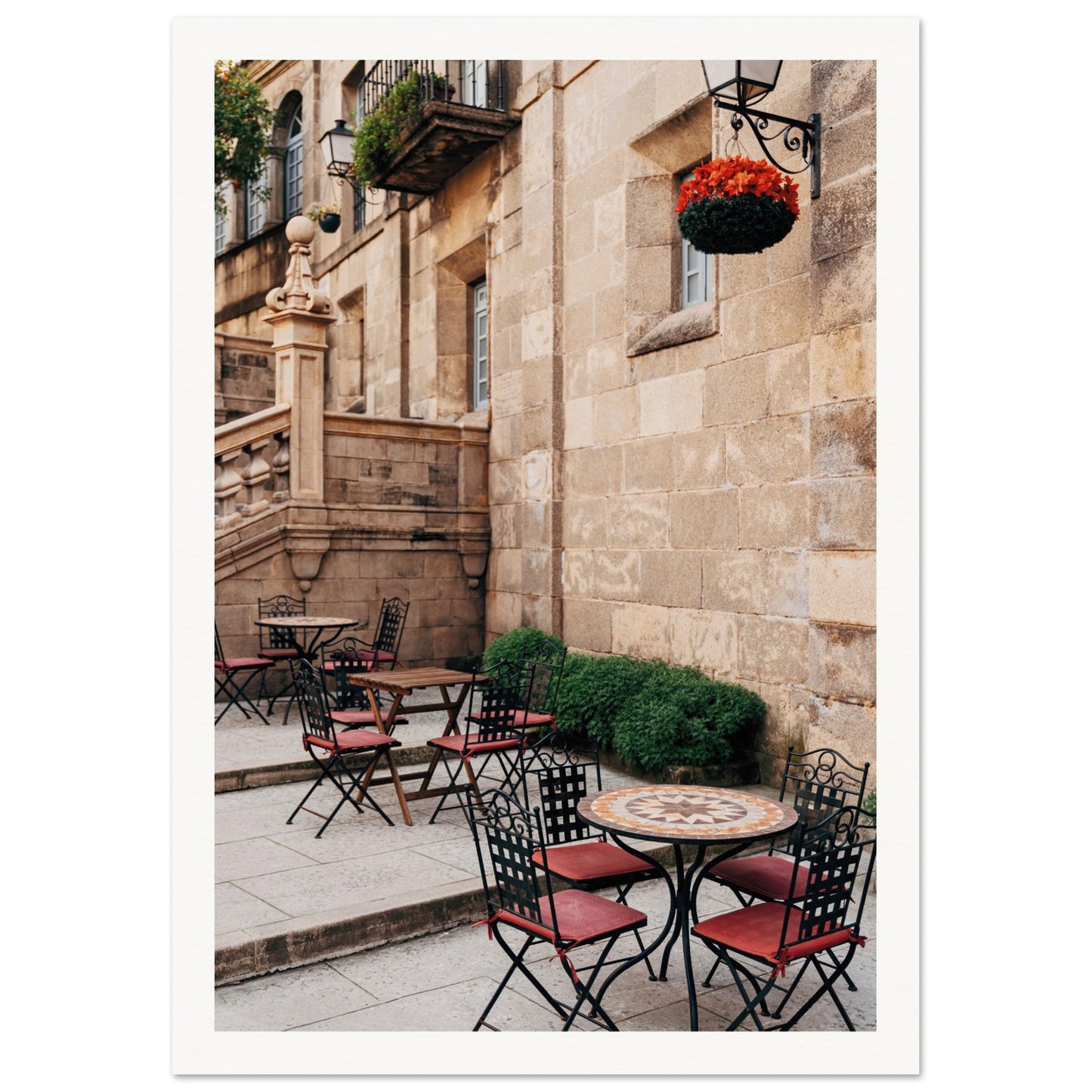 Barcelona Cafe Poster 21x29.7 cm 8x12" Border