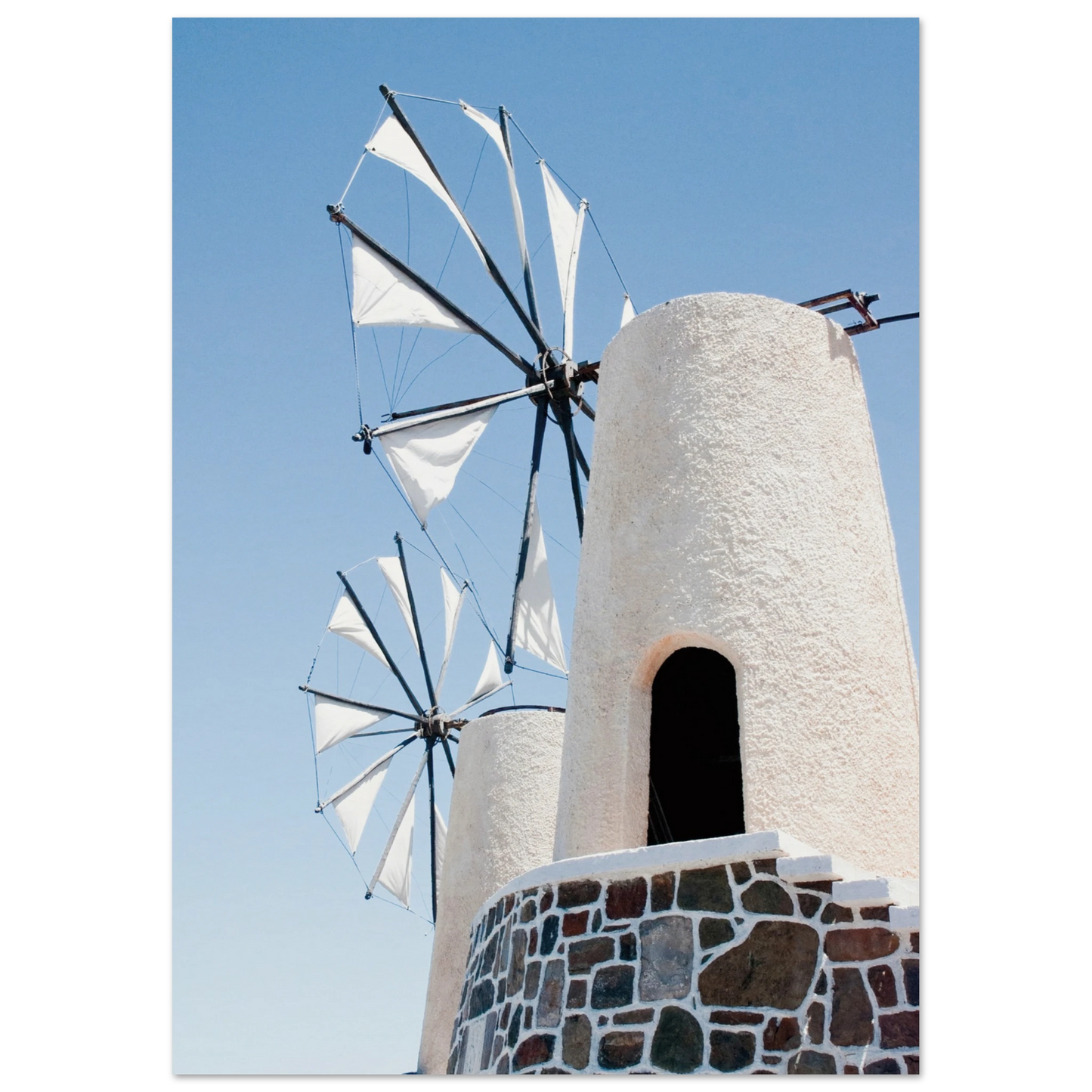Mykonos Windmill Poster 21x29.7 cm 8x12" No Border