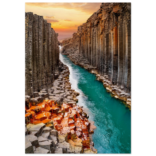 Iceland Rock Walls Poster 70x100 cm 28x40″ No Border