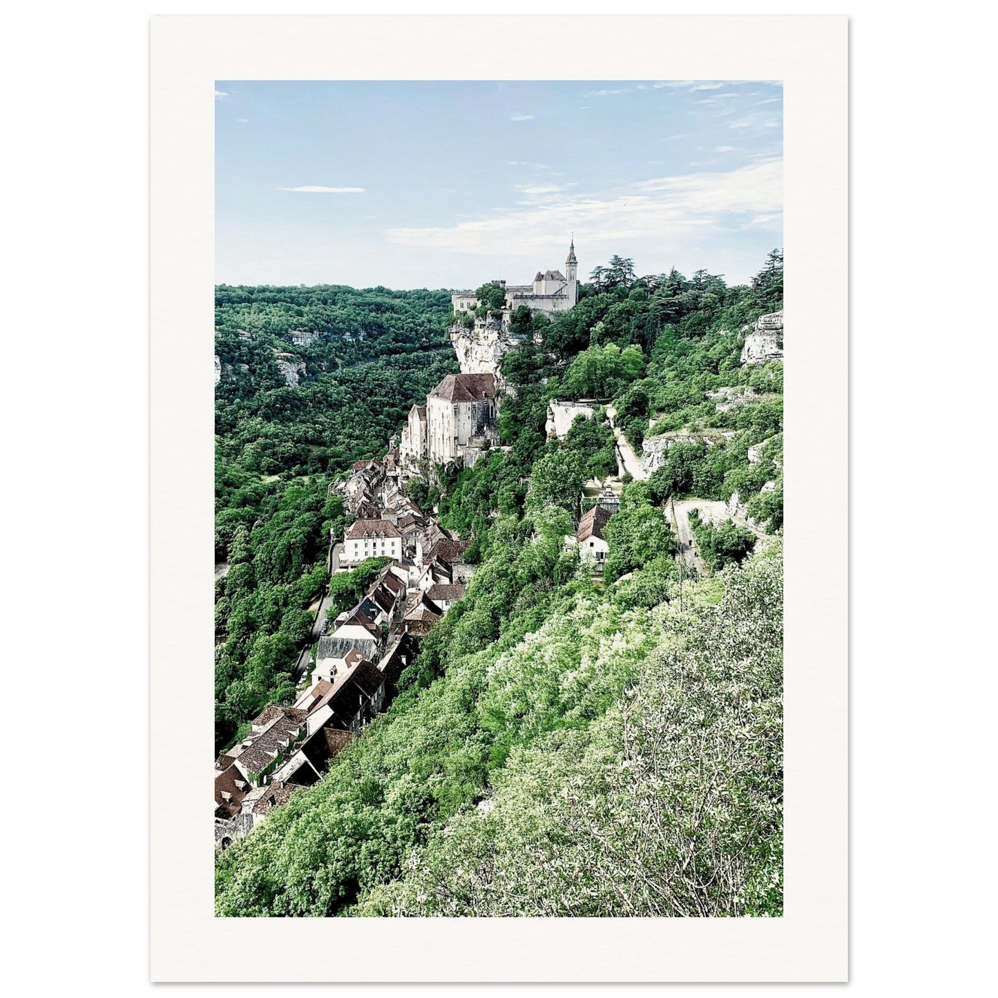 Rocamadour France Poster 13x18 cm 5x7″ Border