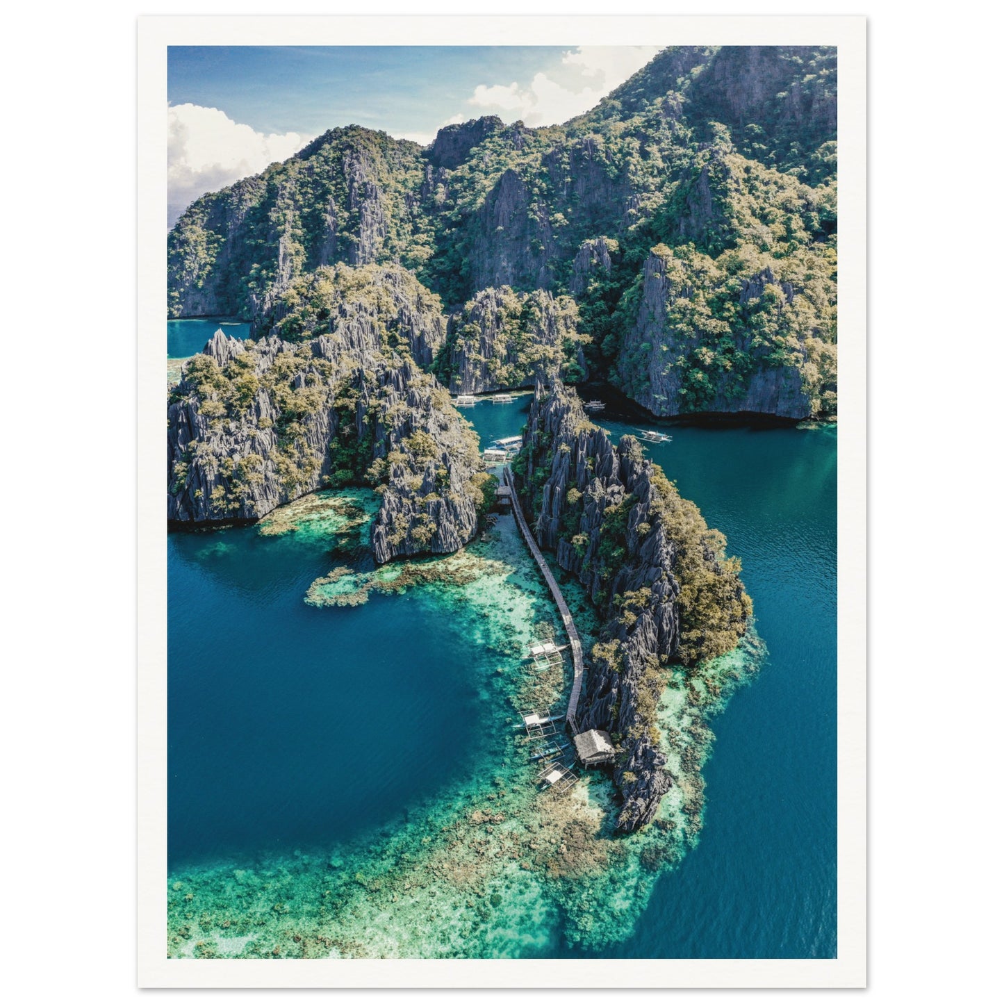 Twin Lagoon, Coron Island, Philippines 30x40 cm 12x16″ Border