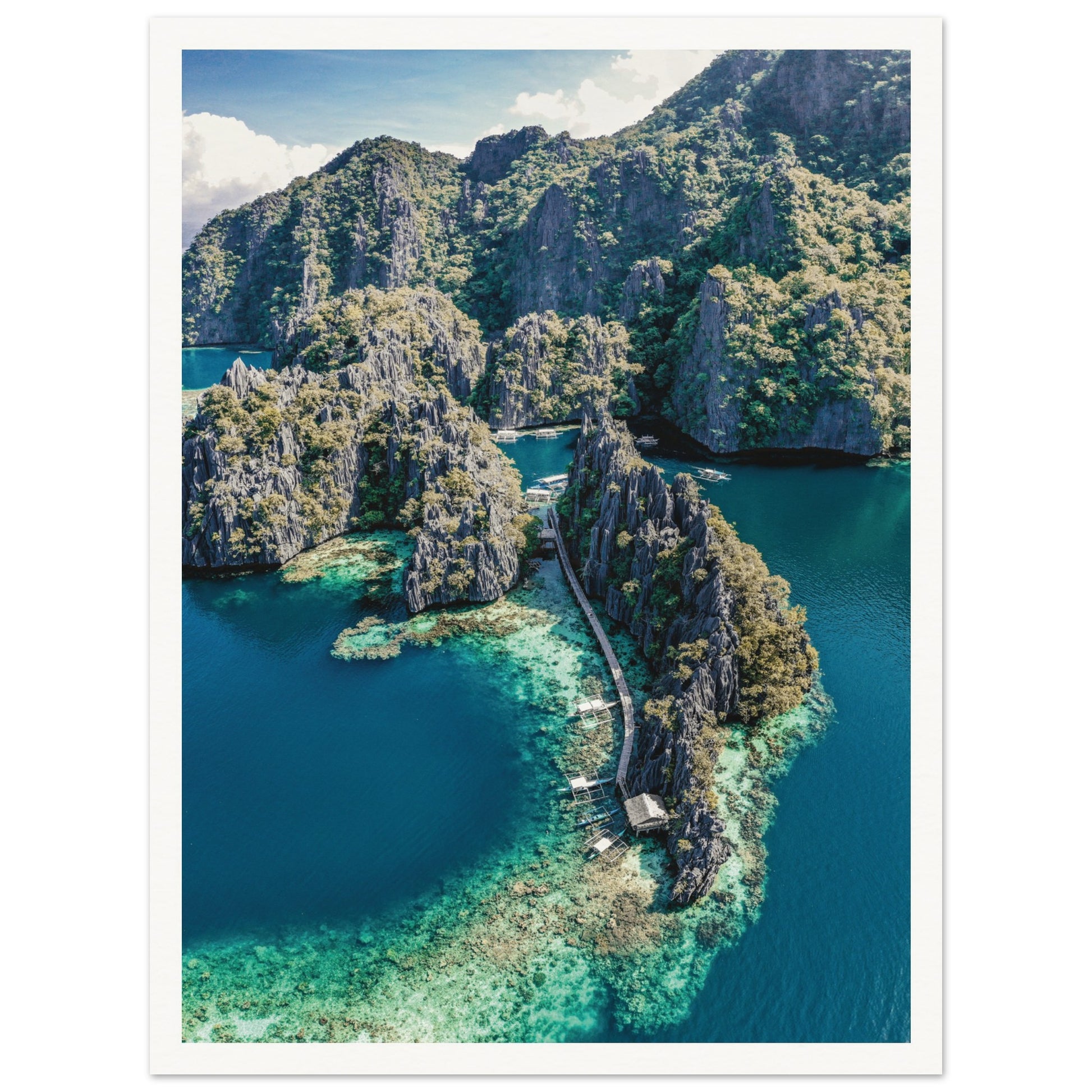 Twin Lagoon, Coron Island, Philippines 30x40 cm 12x16″ Border