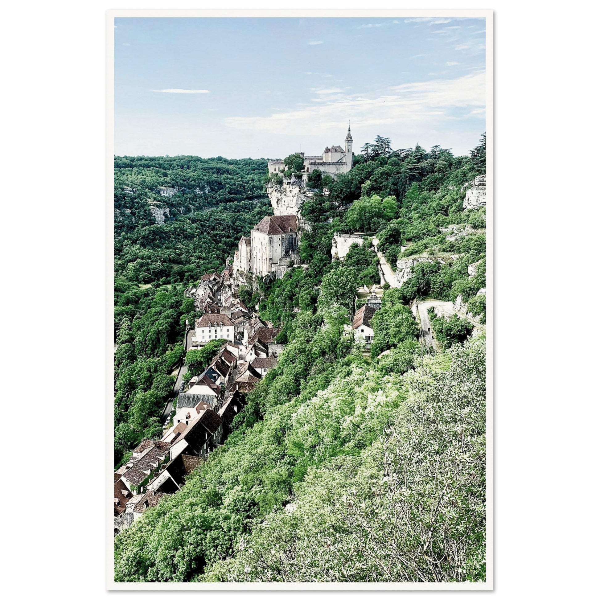 Rocamadour South Western France Poster 60x90 cm 24x36″ Border