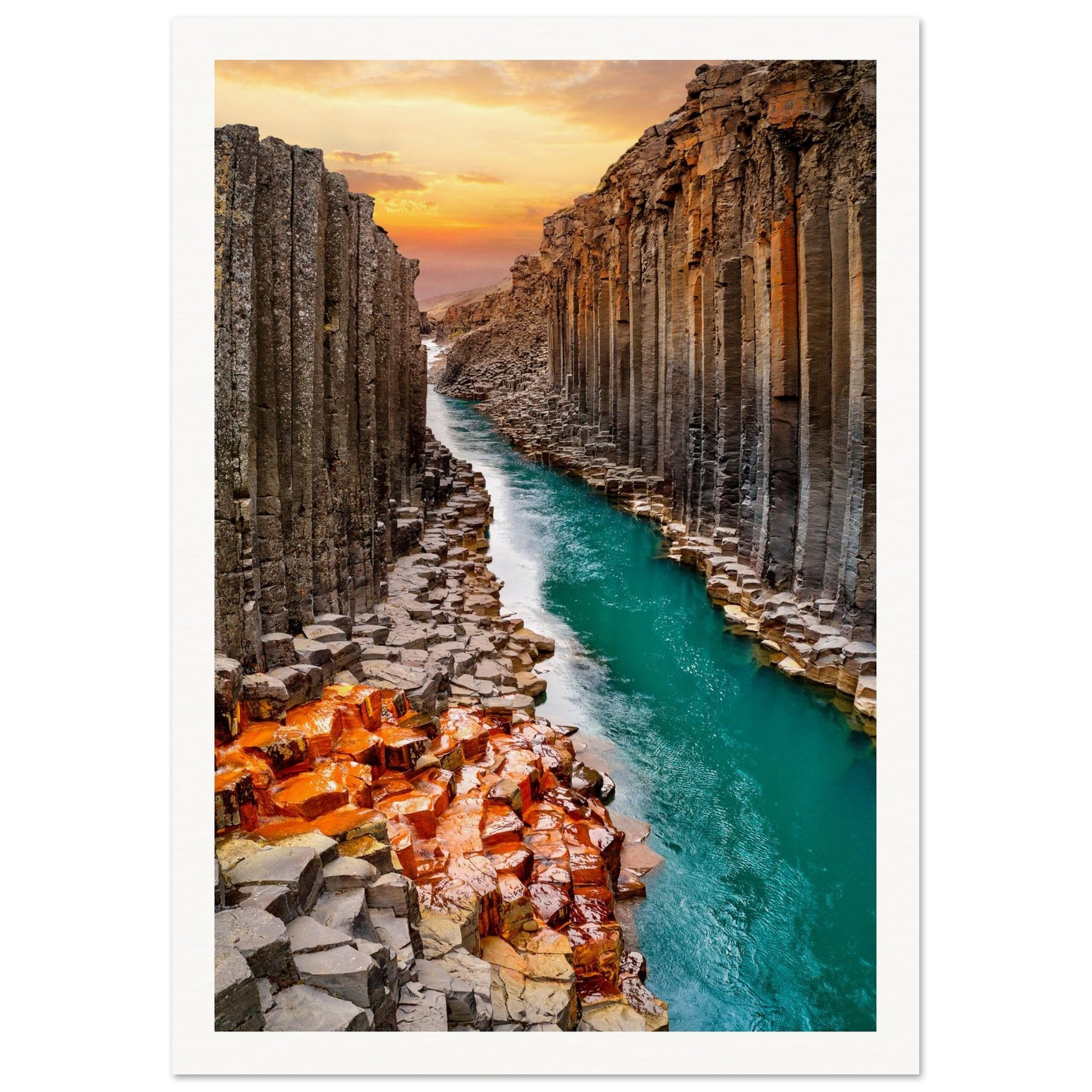 Iceland Rock Walls Poster
