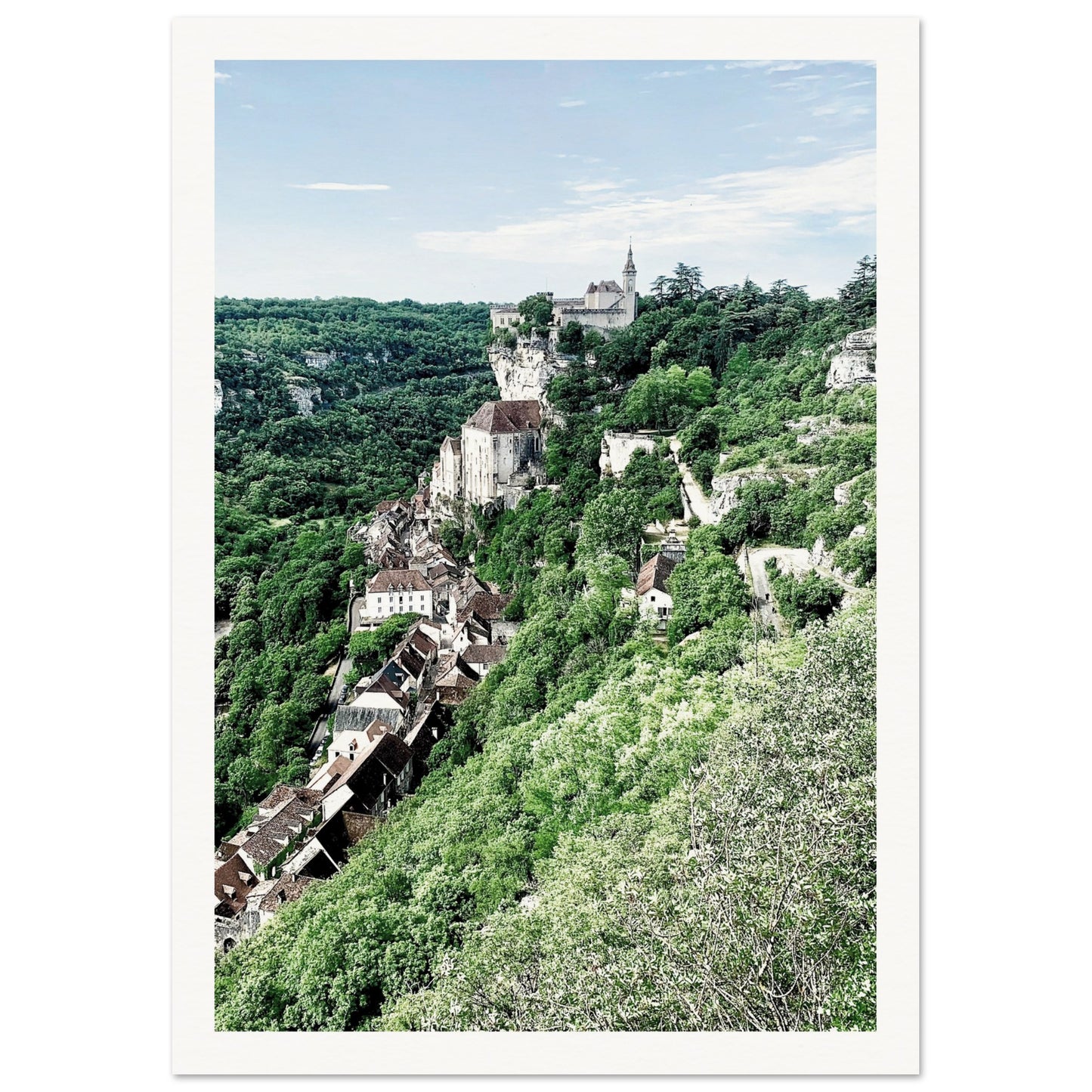 Rocamadour France Poster 21x29.7 cm 8x12" Border