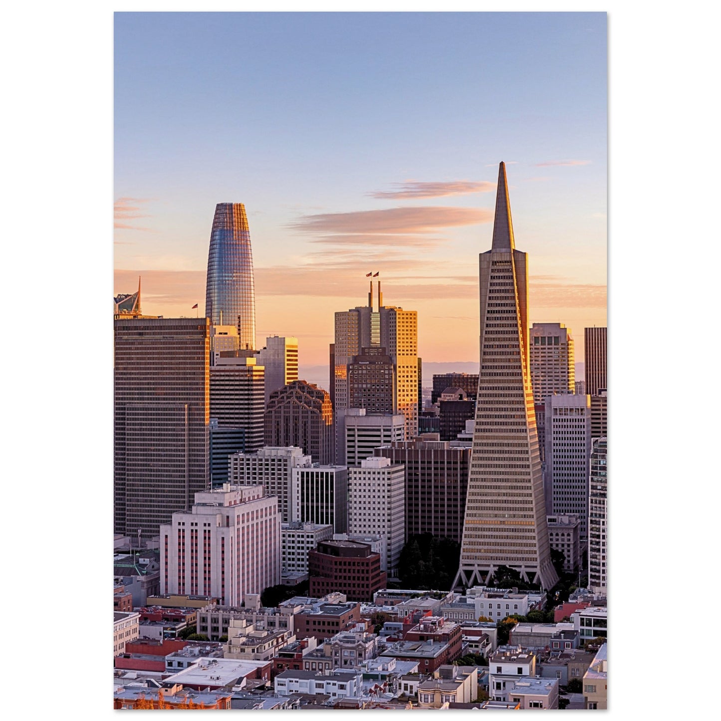 San Francisco Skyline Poster 21x29.7 cm 8x12" No Border