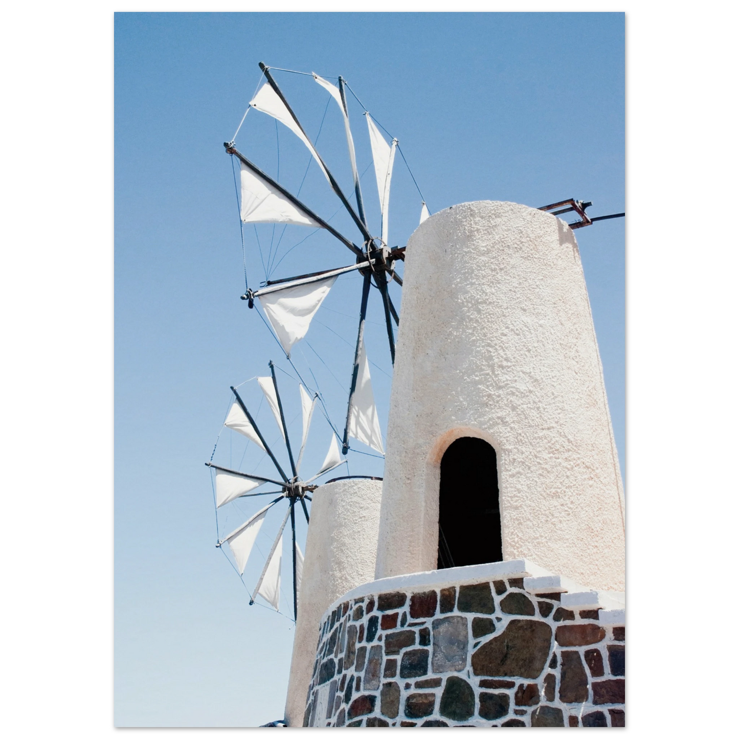 Mykonos Windmill Poster 50x70 cm 20x28″ No Border