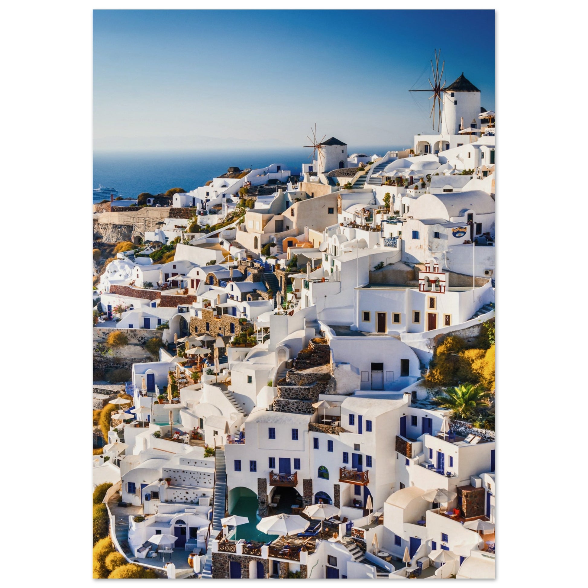 Whitewashed Building of Mykonos Poster