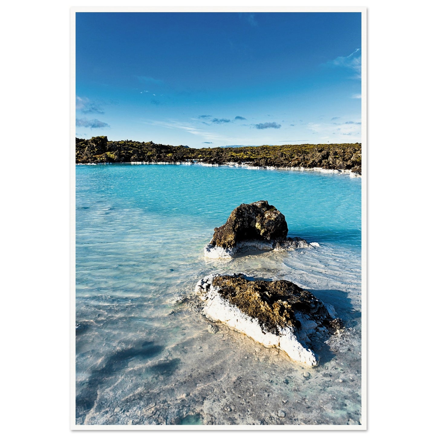 Blue Lagoon South Iceland Poster 70x100 cm 28x40″ Border
