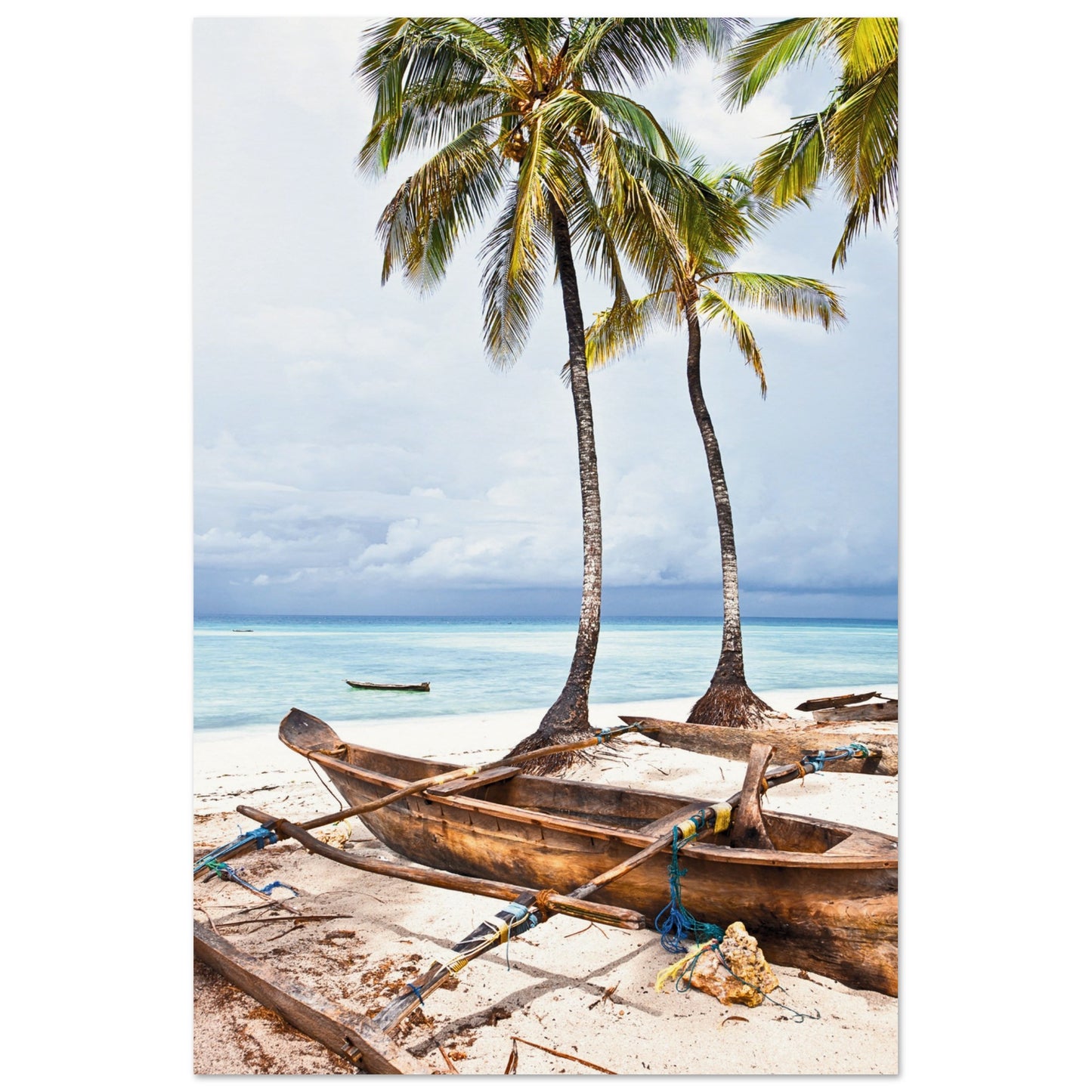 Zanzibar Beach Boat Poster 60x90 cm 24x36″ No Border