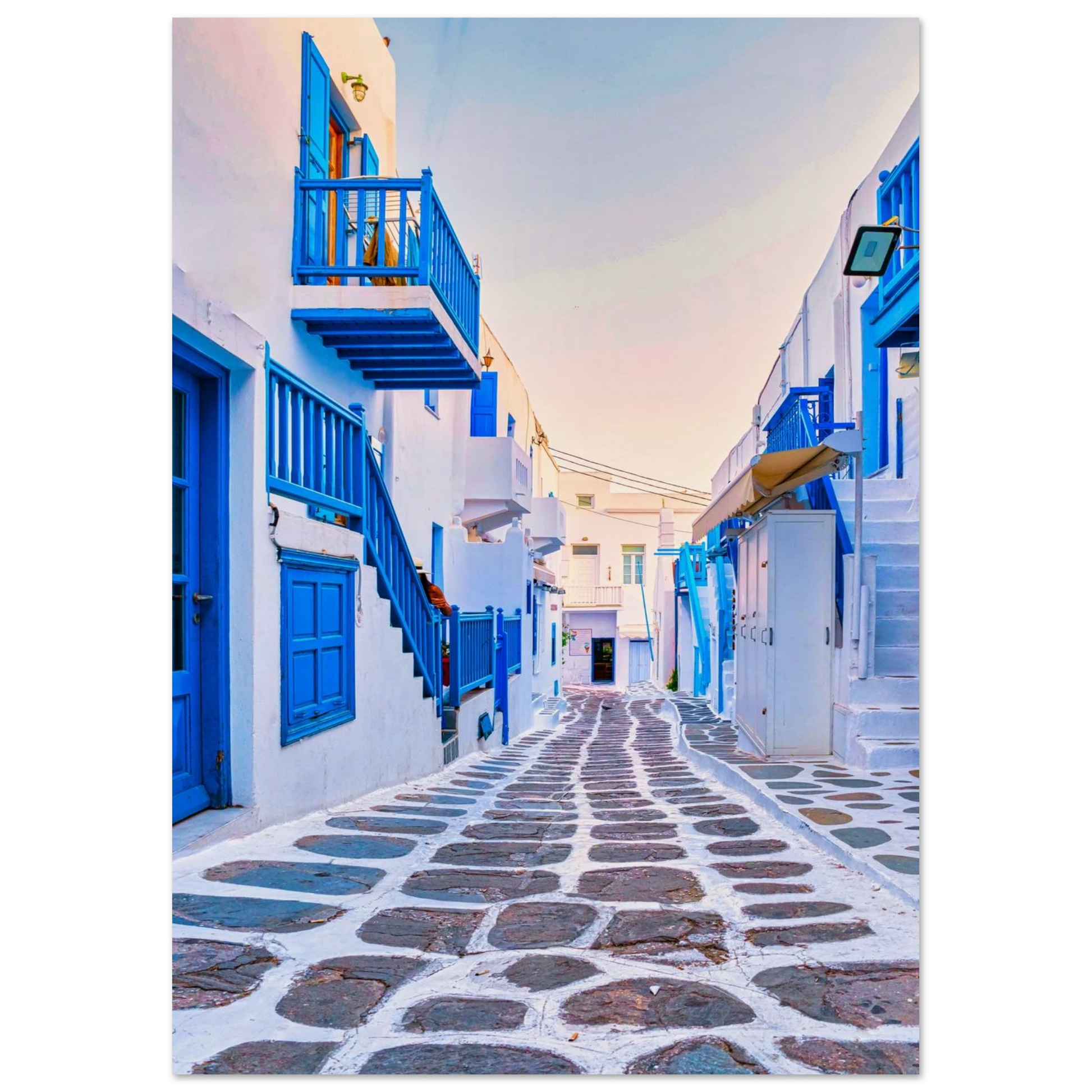 Aegean Dream Blue Streets Poster 21x29.7 cm 8x12"