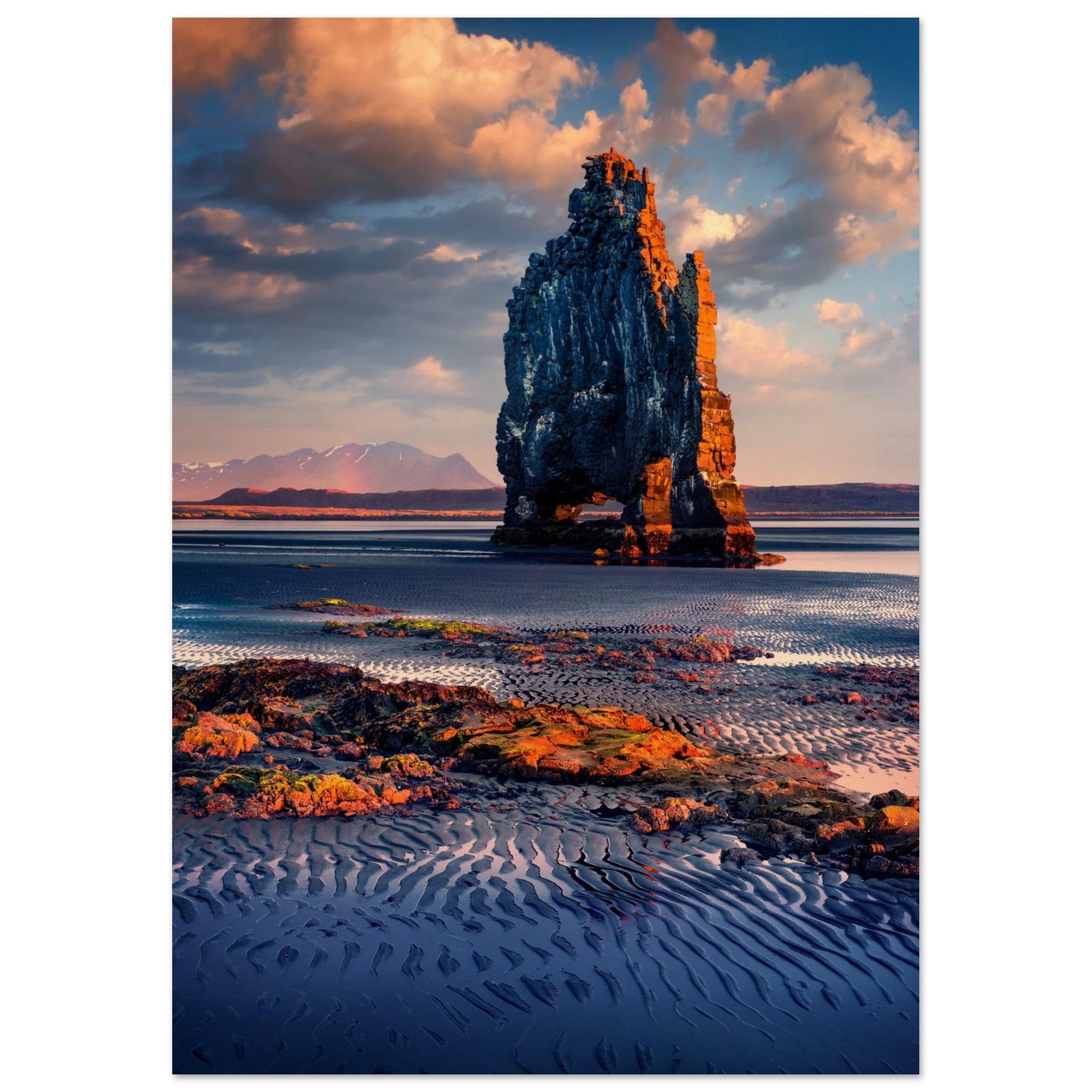 Icelandic Rock Poster A3 (29.7 x 42 cm) Border