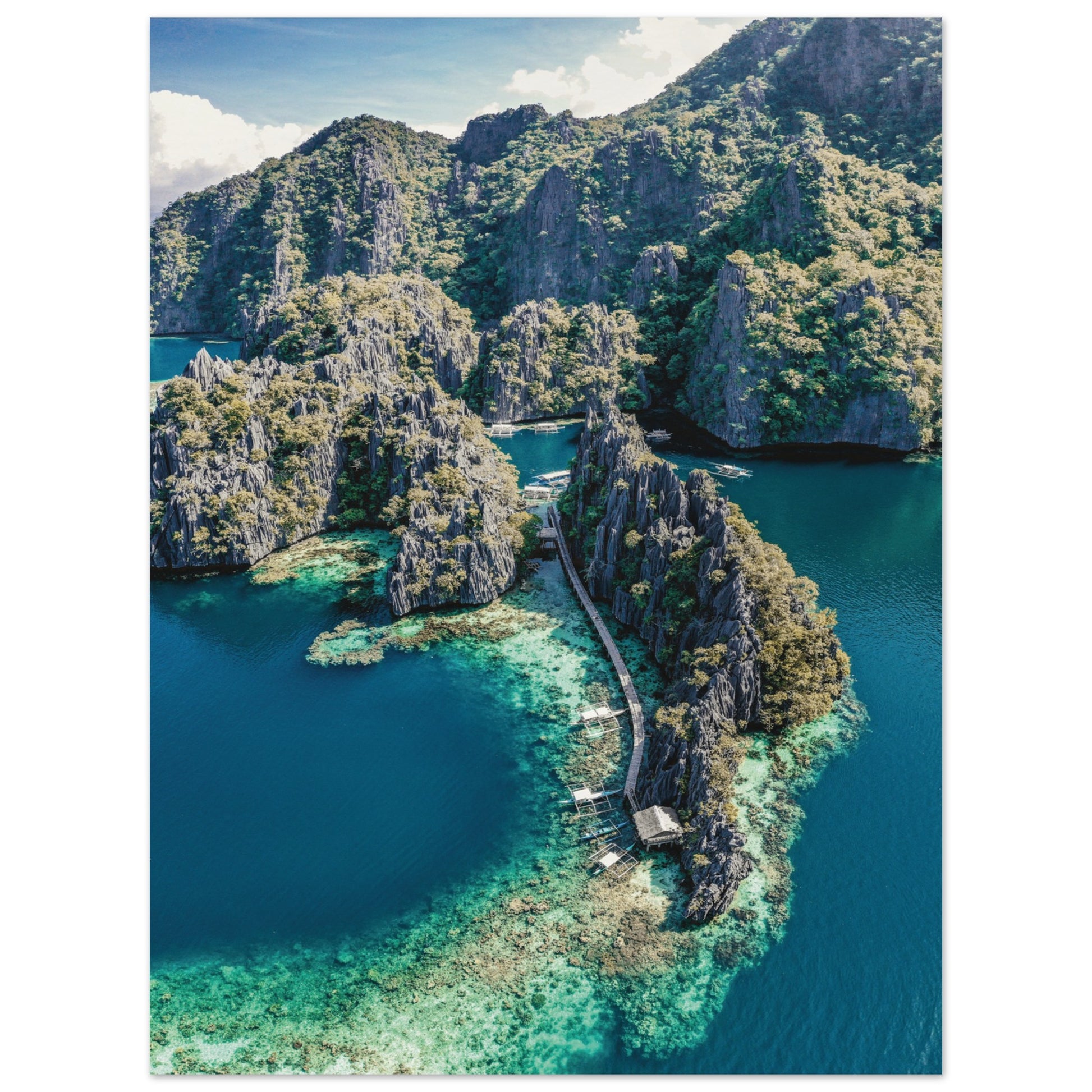 Twin Lagoon, Coron Island, Philippines 30x40 cm 12x16″ No Border
