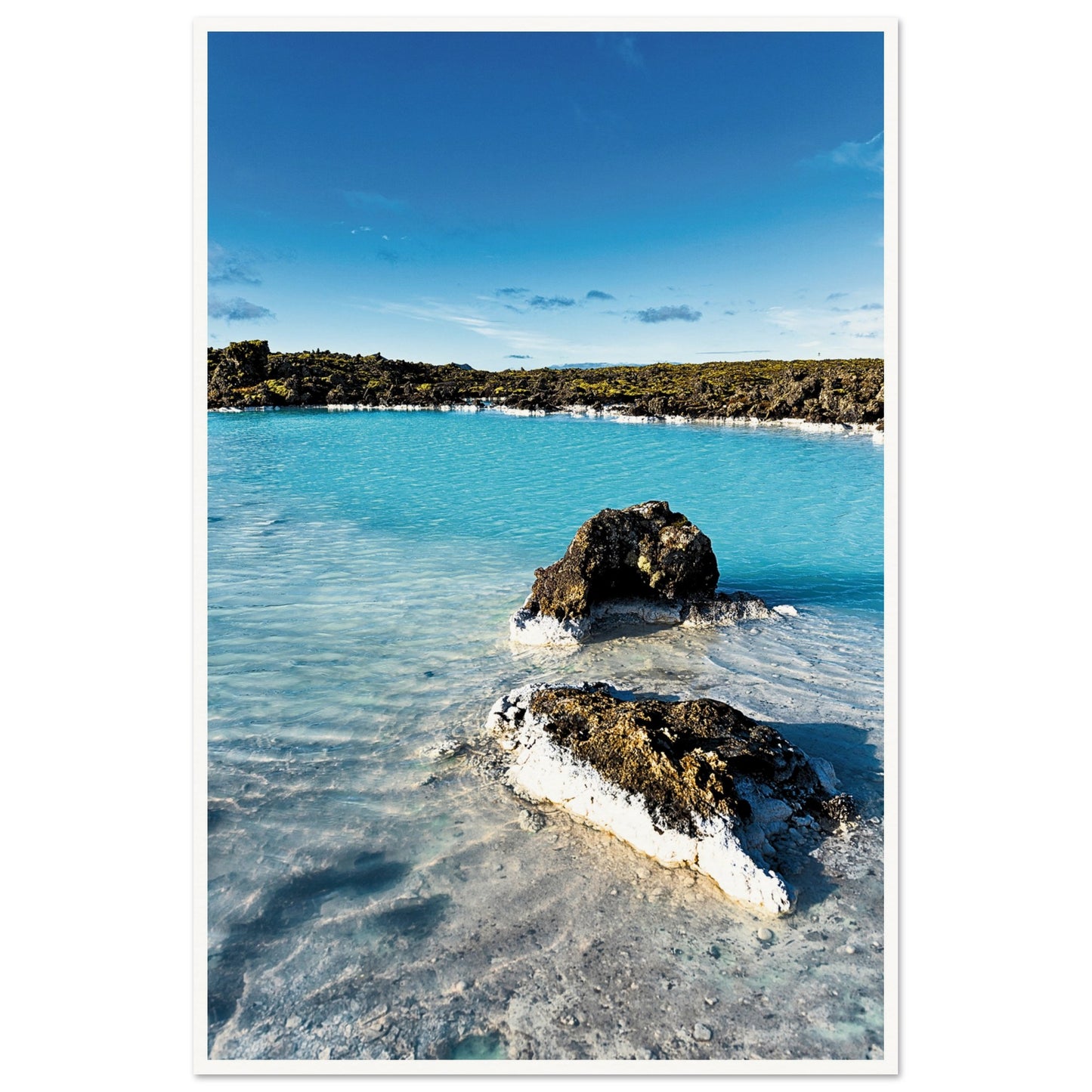 Blue Lagoon South Iceland Poster 60x90 cm 24x36″ Border