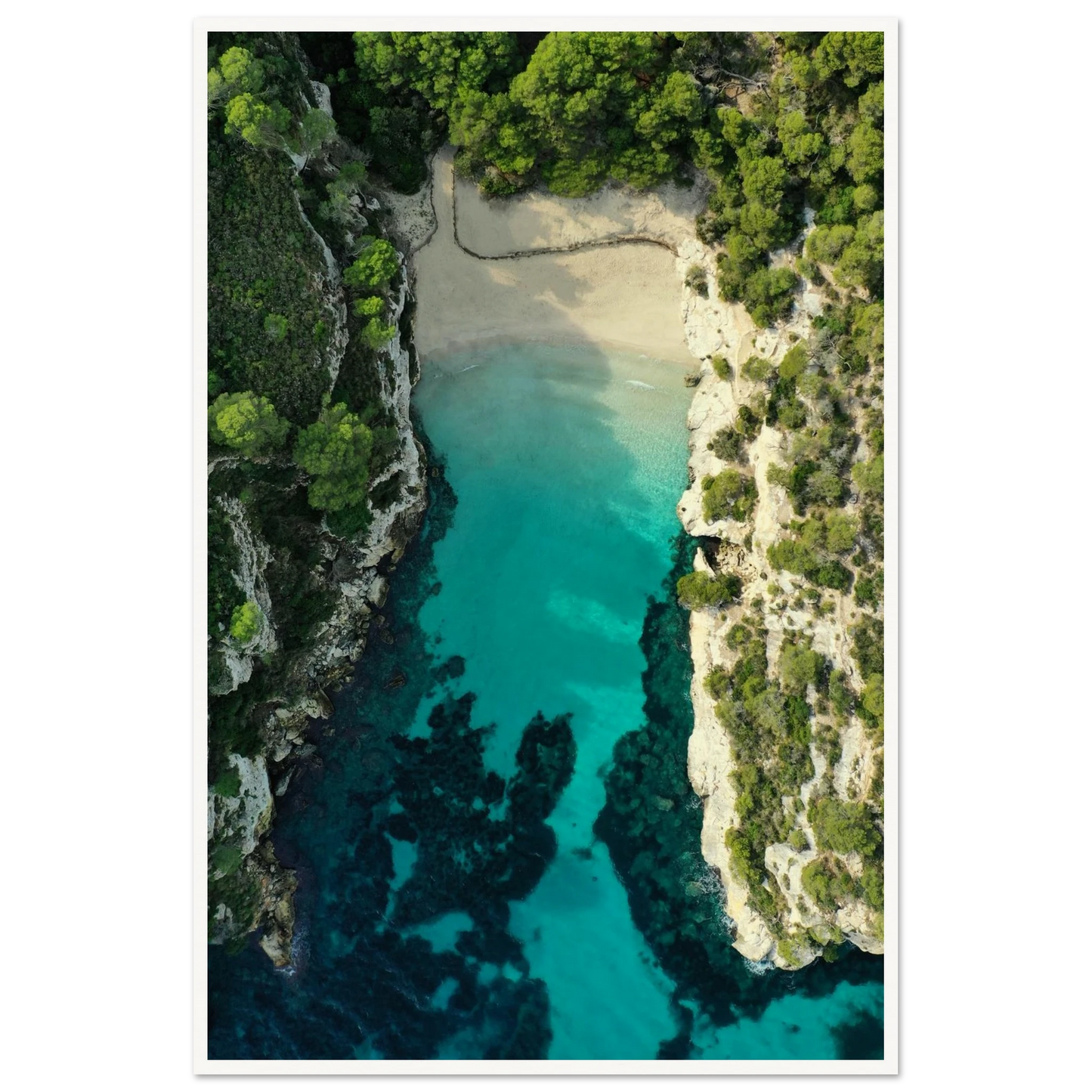 Menorca’s Turquoise Paradise Poster 60x90 cm 24x36″ Border