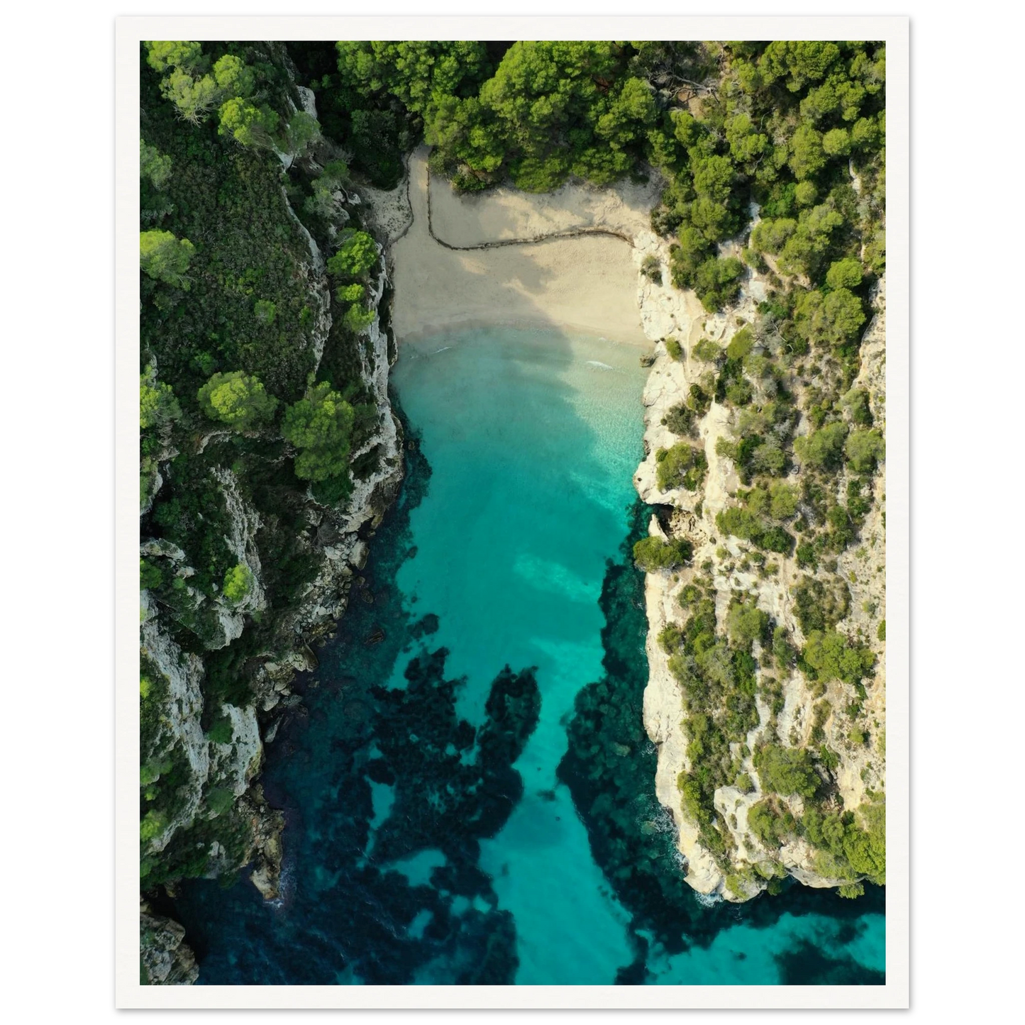 Menorca’s Turquoise Paradise Poster 40x50 cm 16x20″ Border