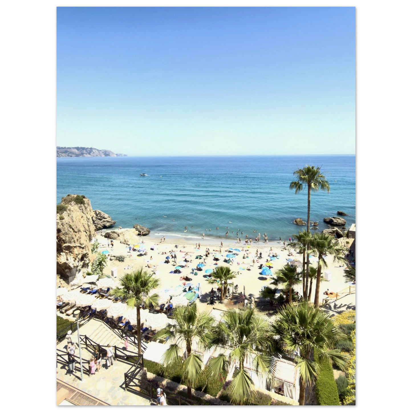 Calahonda Beach In Nerja Poster 30x40 cm 12x16″ No Border