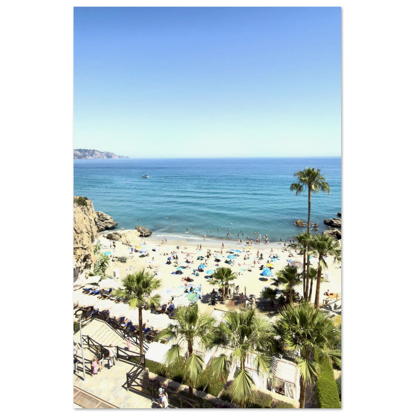 Calahonda Beach In Nerja Poster 60x90 cm 24x36″ No Border