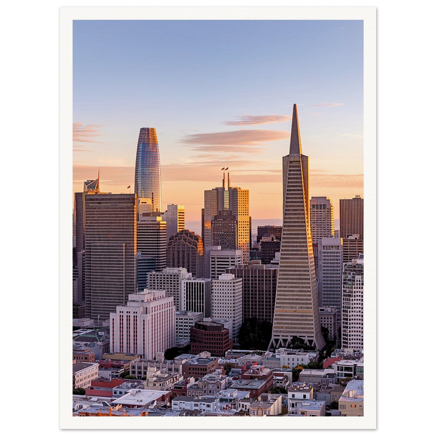 San Francisco Skyline Poster 30x40 cm 12x16″ Border