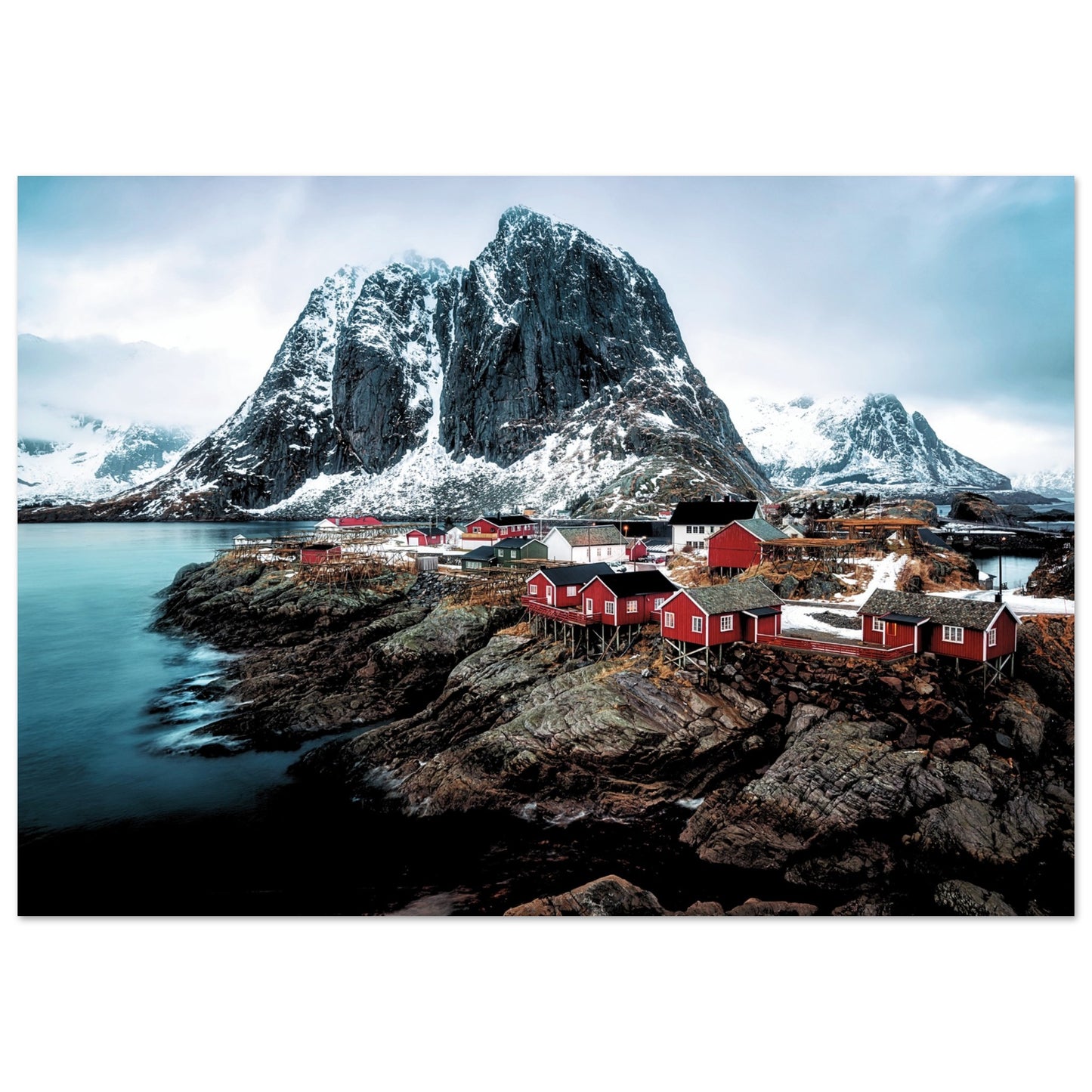 The Village Reine in Norway Poster 70x100 cm 28x40″ No Border