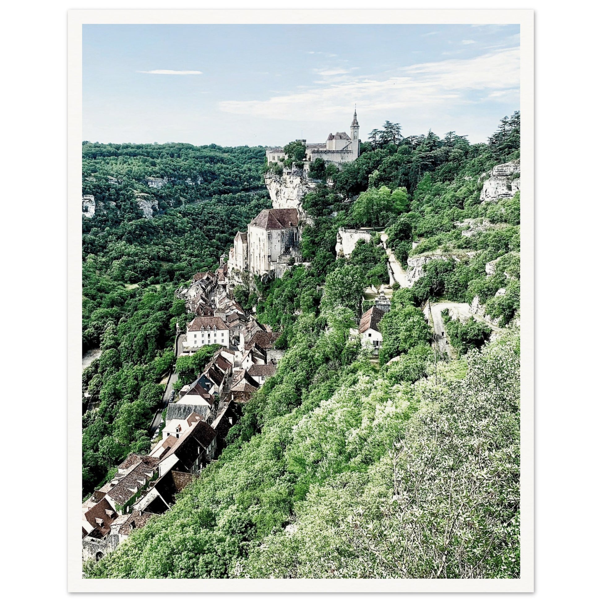 Rocamadour South Western France Poster 40x50 cm 16x20″ Border