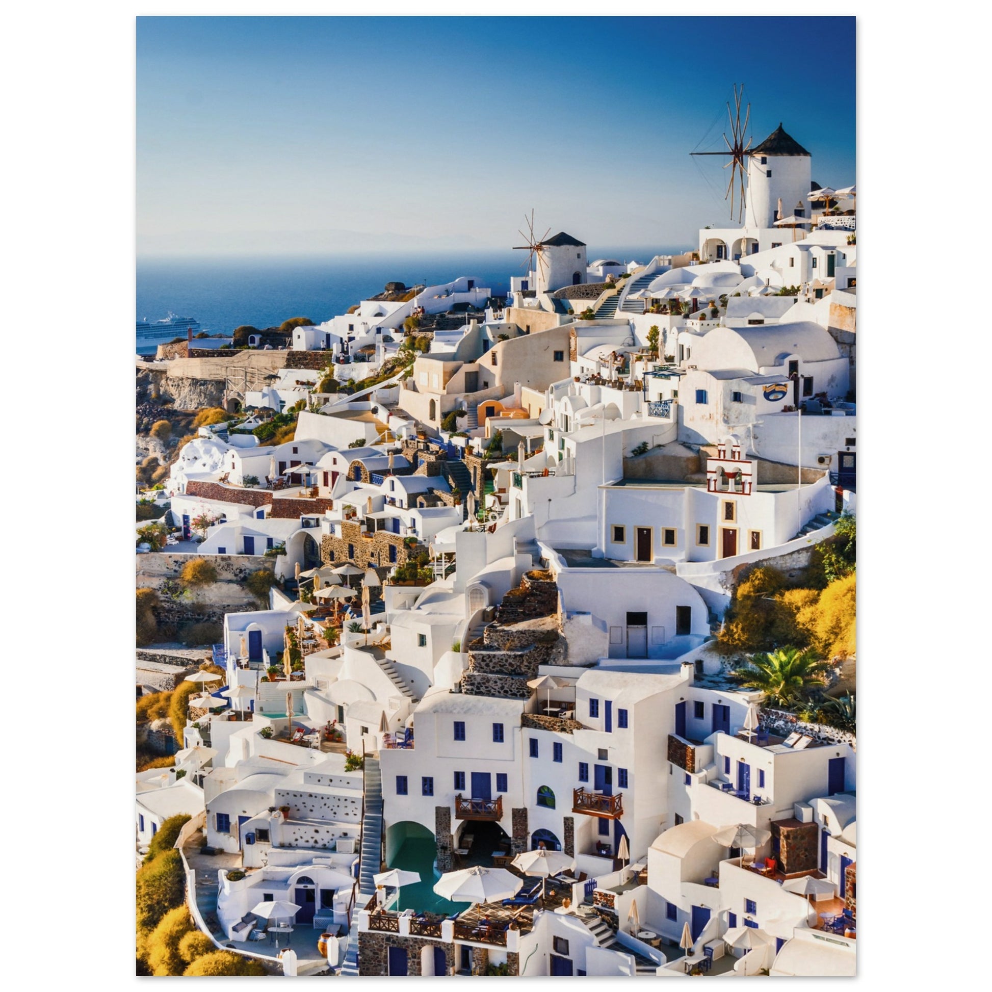 Whitewashed Building of Mykonos Poster