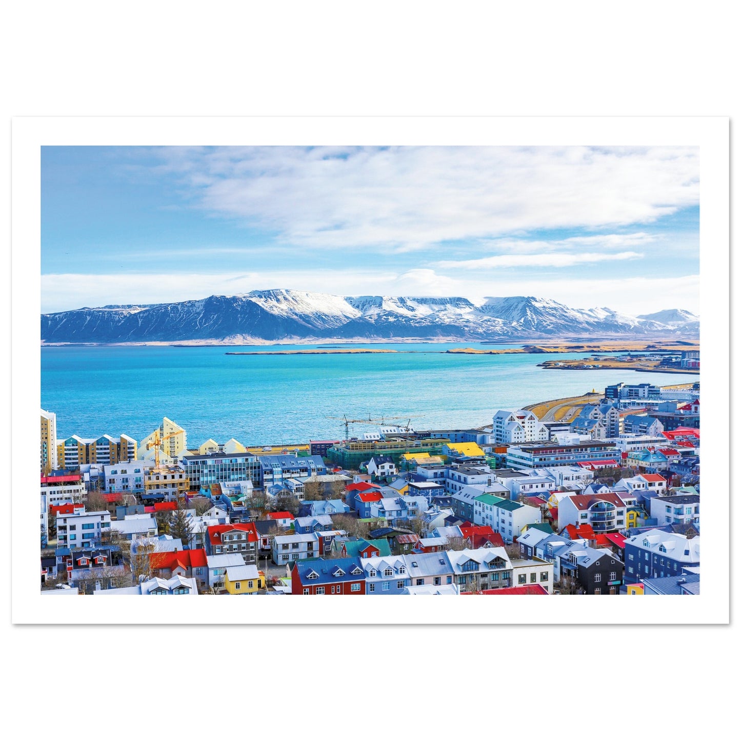 Reykjavik Iceland Poster A4 (21x29.7 cm) Border