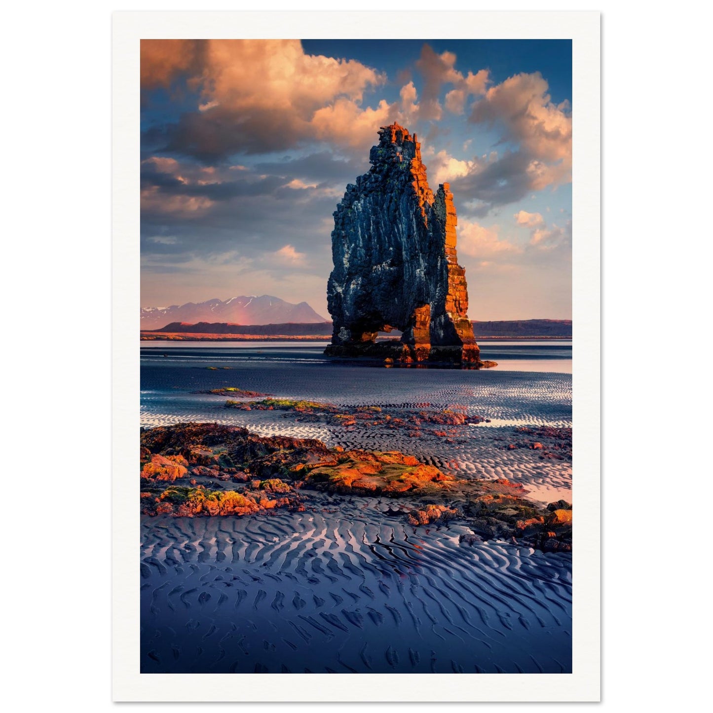 Icelandic Rock Poster A4 (21x29.7 cm) Border