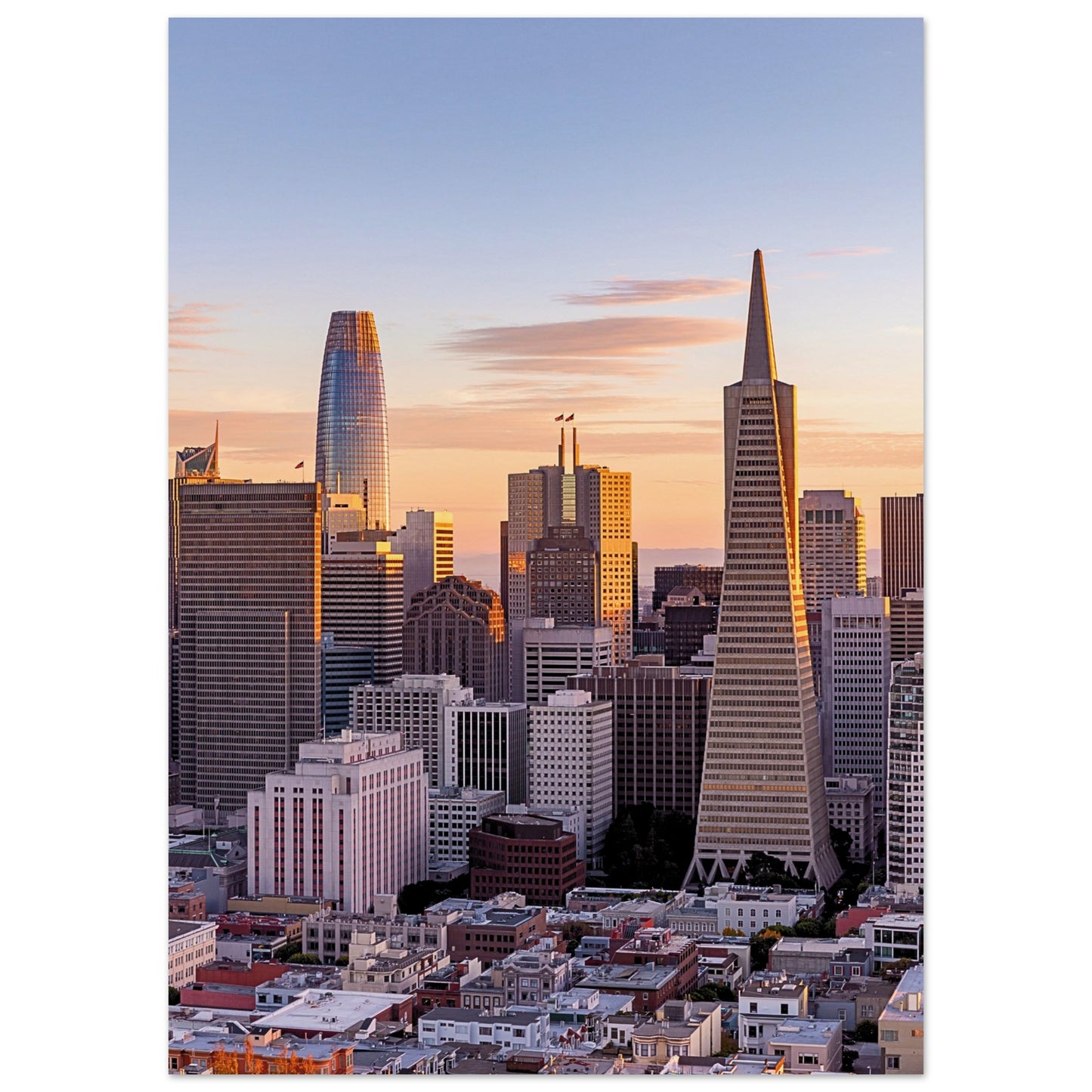 San Francisco Skyline Poster 50x70 cm 20x28″ No Border