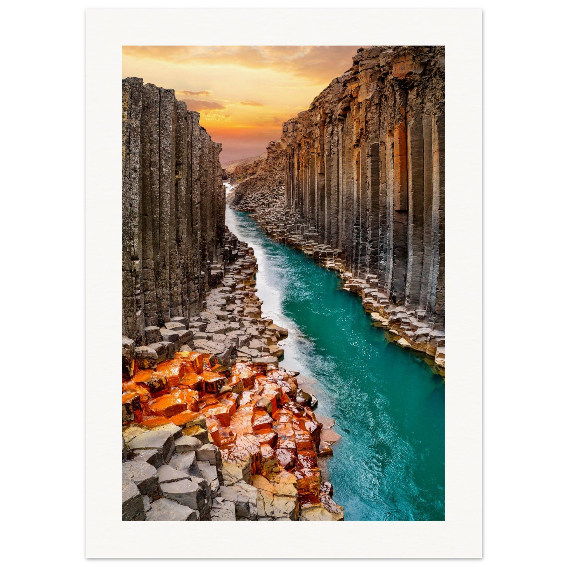 Iceland Rock Walls Poster