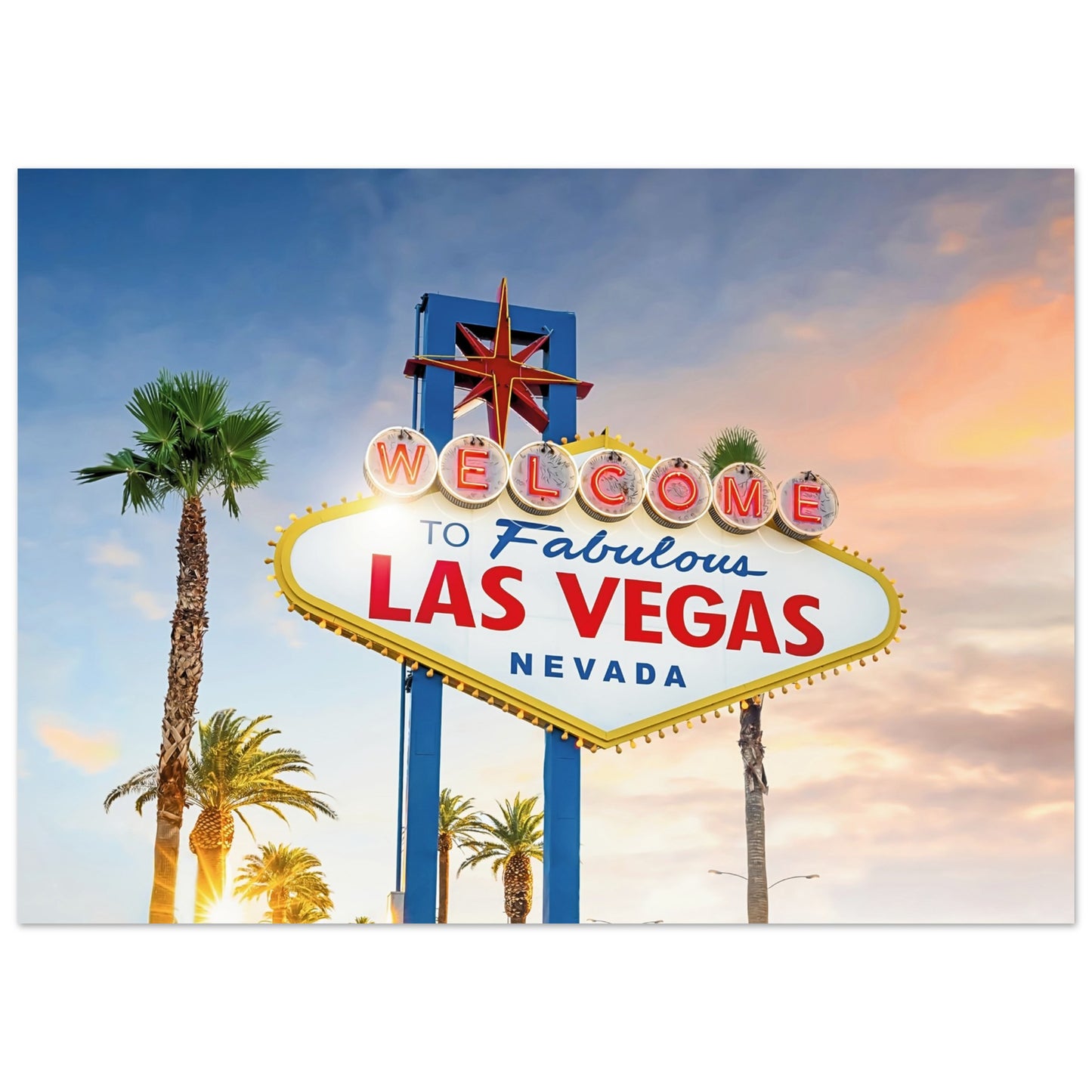Las Vegas in Lights Sign Poster 50x70 cm 20x28″ No Border