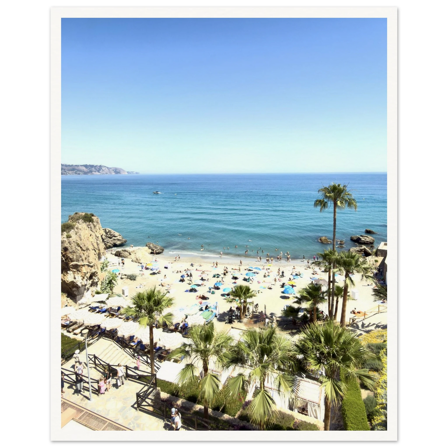 Calahonda Beach In Nerja Poster 40x50 cm 16x20″ Border