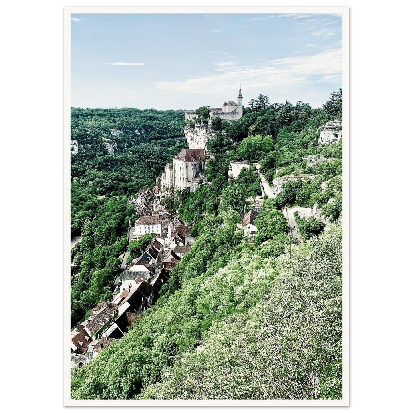 Rocamadour France Poster 50x70 cm 20x28″ Border