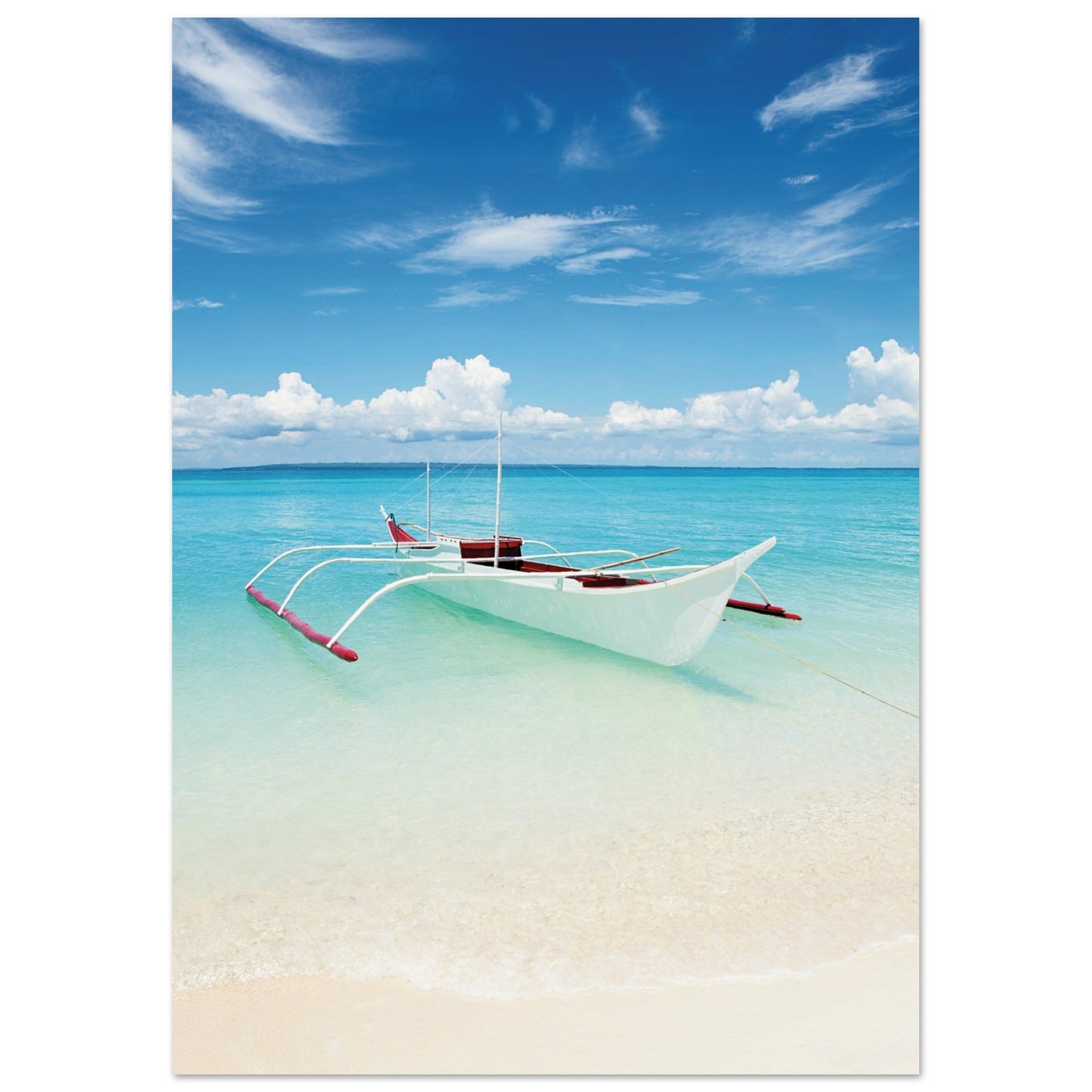Boat on Bantanya Island, Philippines Poster A3 (29.7 x 42 cm) No Border