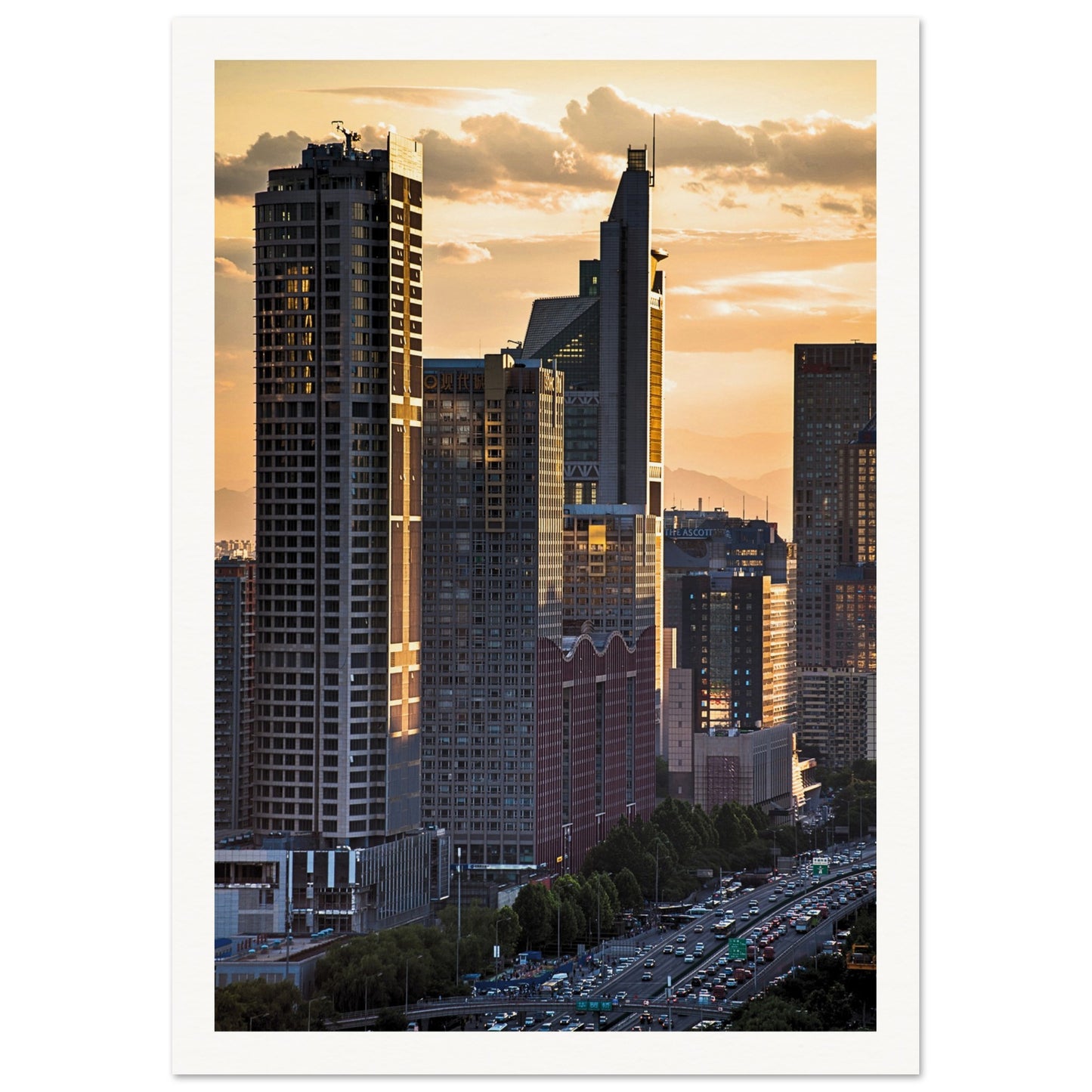Beijing Urban Elegance Poster 21x29.7 cm 8x12" Border