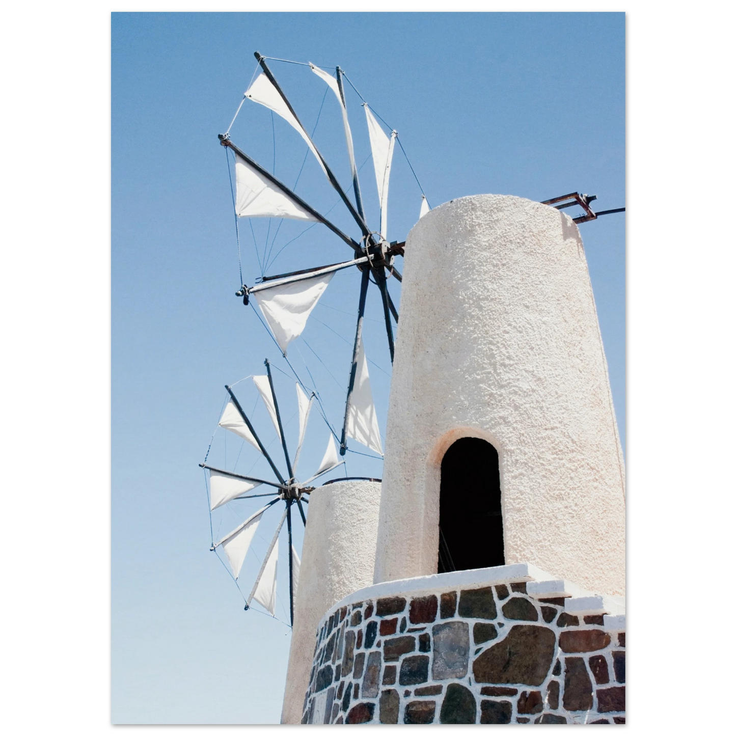 Mykonos Windmill Poster 13x18 cm 5x7″ No Border