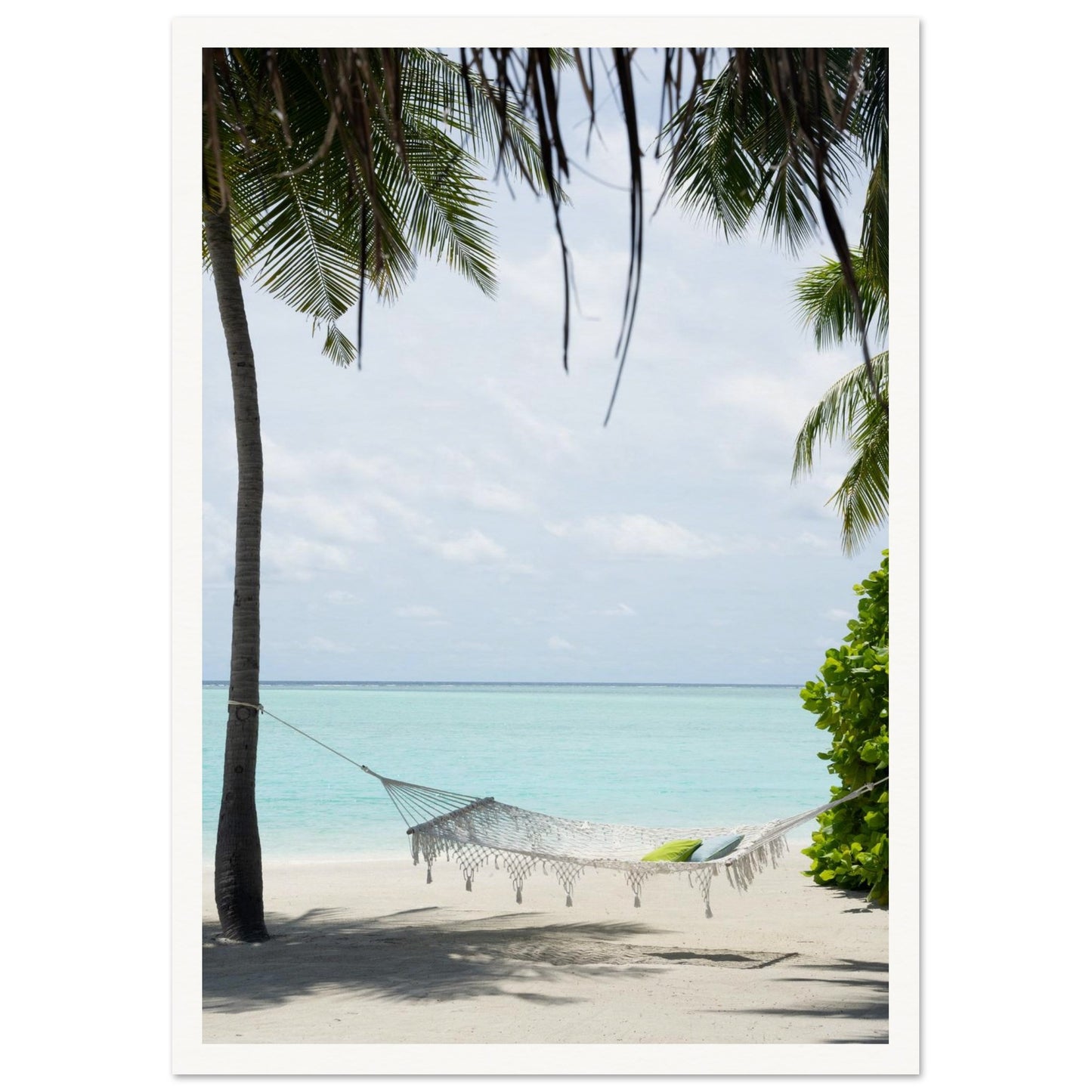 Tropical Oasis Beach Swing Poster A3 (29.7 x 42 cm) Border